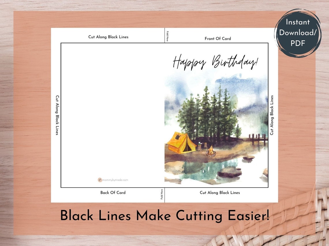 Printable Birthday Card for Him,printable Happy Birthday Card,birthday ...