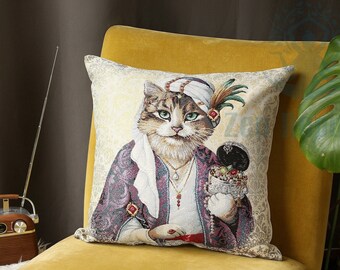 CS Cute Peeping Kitten Cotton Drill Cushion Cover/Cushion 18"x18" Cat Lover Gift 