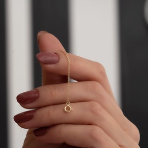 14k Solid Gold Necklace or Bracelet Extender / Adjustable Extension / Removal Solid Gold Link