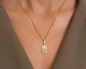 14K Solid Gold Sky Necklace // Necklaces for women