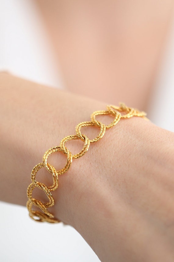 14K Solid Gold Milk Way Durable Bracelet Genuine Gold Milk Way