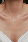 14K Solid Gold Dainty Heart Necklace \/ Minimalist Design Sacred Heart Pendant Necklace \/ Valentine's Day Gift for Women \/Love Necklace product logo