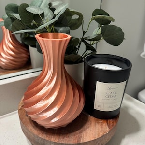 Fluted Vase, 3D Printed Vase - Silky Series