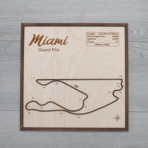 Miami GP, F1 wall Art, Wall decor, wall hanging, present for F1 fan