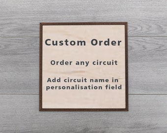 Custom Order - Any circuit, F1 wall Art, Wall decor, wall hanging, present for F1 fan