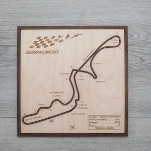 Suzuka Japan F1 race track, f1 xmas gift, Wall decor, wall hanging, present for F1 fan Buy