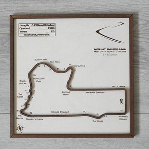 Mount Panorama Circuit, Bathurst race track, f1 xmas gift, Wall decor, present for F1 fan