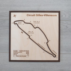 Gilles Villeneuve F1 race tracks, f1 xmas gift, Wall decor, present for F1 fan