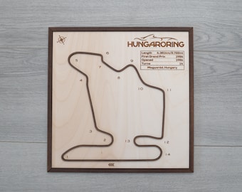 Hungaroring - Hungarian Grand Prix, F1 circuit wall Art, F1 race tracks, f1 xmas gift, Wall decor, present for F1 fan