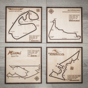 Custom order listing - write circuit in personalisation field, GP F1 circuit wall Art, Wall decor, wall hanging, present for F1 fan.