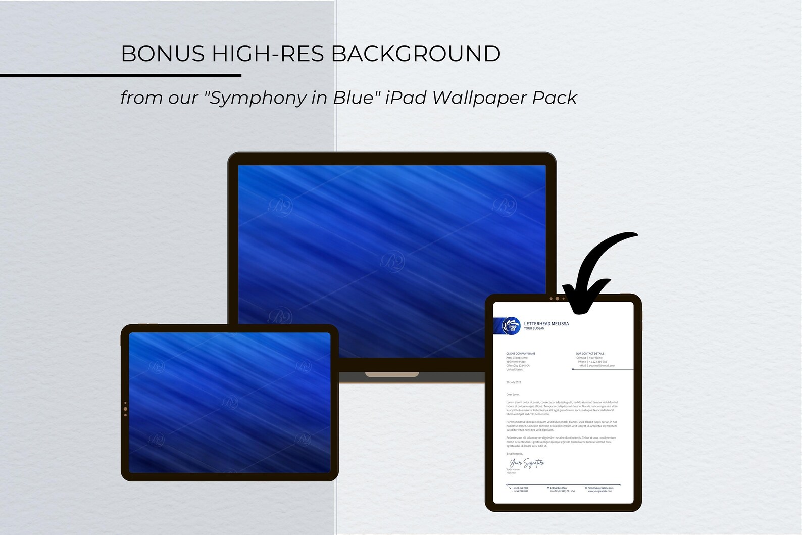 Letterhead canva word template bundle modern editable business