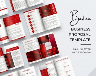 Professionelle Projektvorschlagsvorlage, Canva Bearbeitbar (A4 und US Letter)