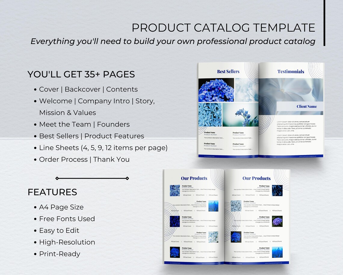 35+ Editable Product Catalog & Line Sheet Templates | Product Pricing ...