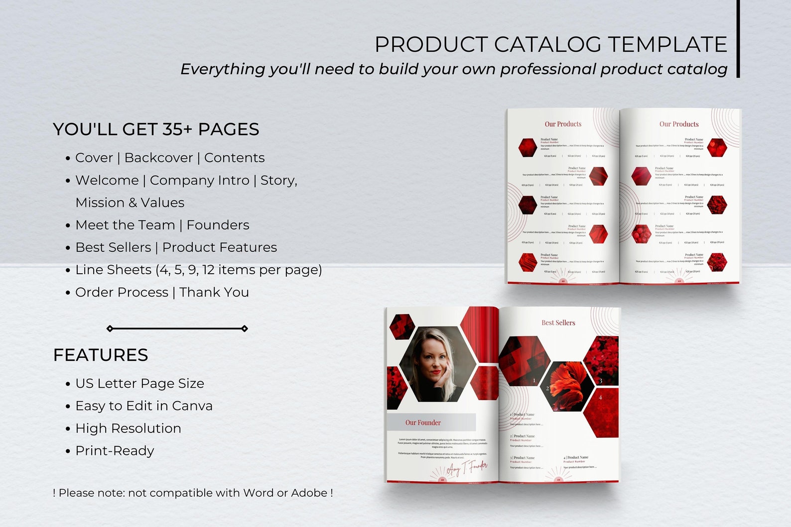 35+ Editable Product Catalog & Line Sheet Templates | Product Pricing ...