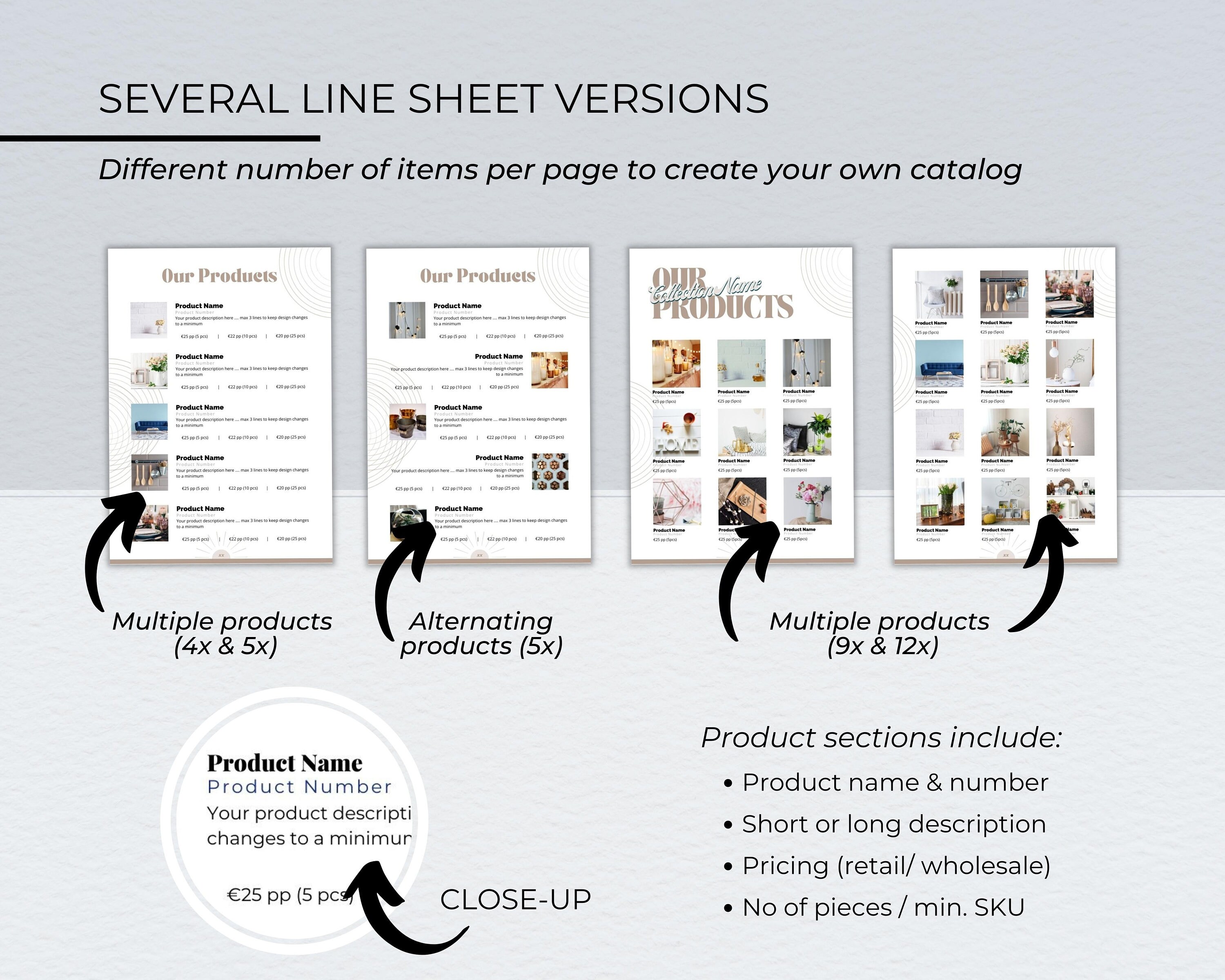 35+ Editable Product Catalog & Line Sheet Templates Product Pricing