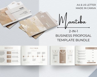 Canva Projekt-Vorschlag-Vorlagen-Bundle, 70+ Seiten (A4 & US Letter)