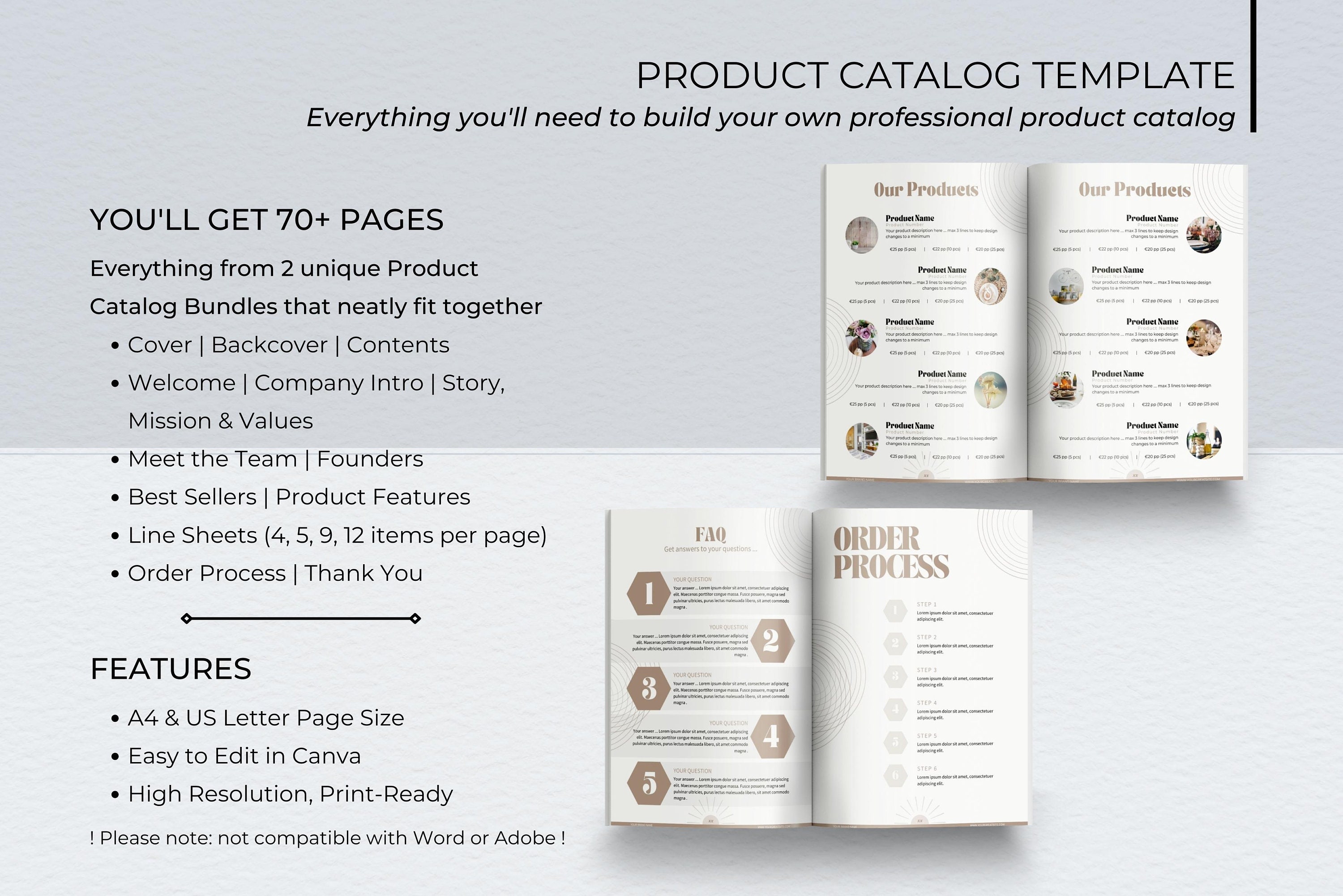 70+ Editable Product Catalog & Line Sheet Templates | Product Pricing ...