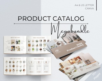 Edytowalne szablony katalogów produktów | Arkusz oferty hurtowej, Canva (A4 i US Letter)