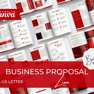 Ensemble de modèles de proposition d'entreprise, modèle de proposition professionnelle 90+, gestion de projet, modèle Canva de proposition de projet, Pitch Deck
