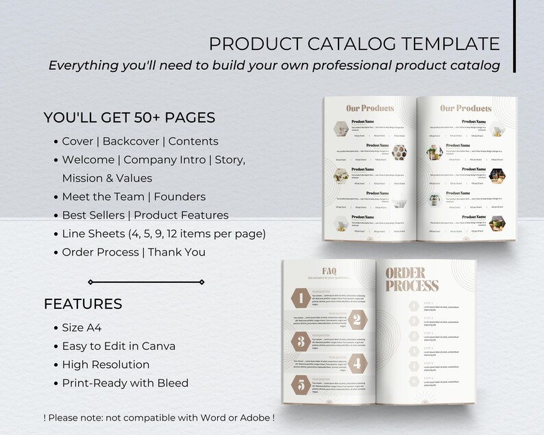 50 Editable Product Catalog & Line Sheet Templates Product Pricing
