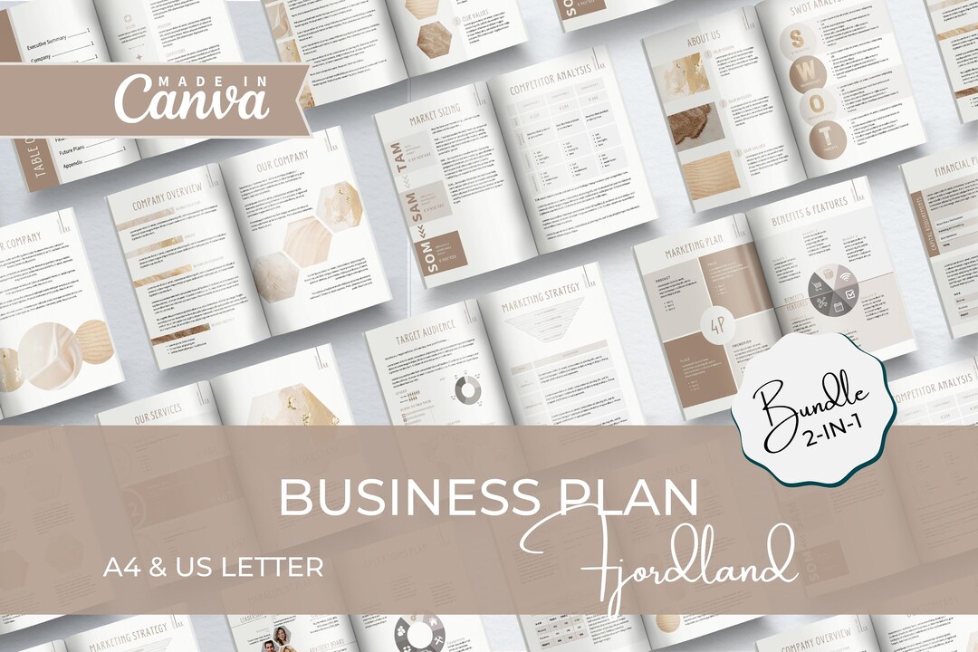 Business Plan Template, Professional Business Planner Proposal, Startup ...