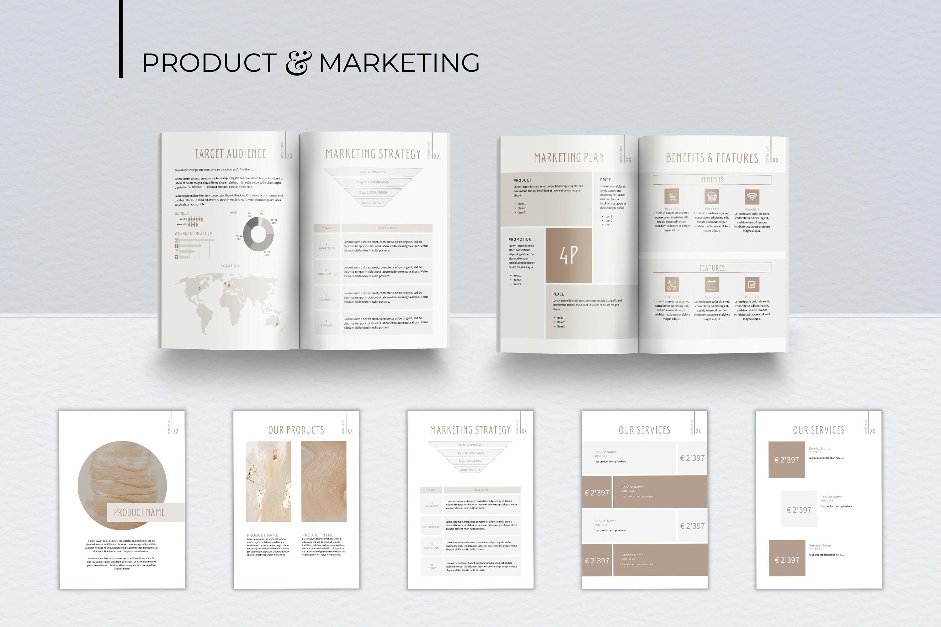Business Plan Template, Professional Business Planner Proposal, Startup ...