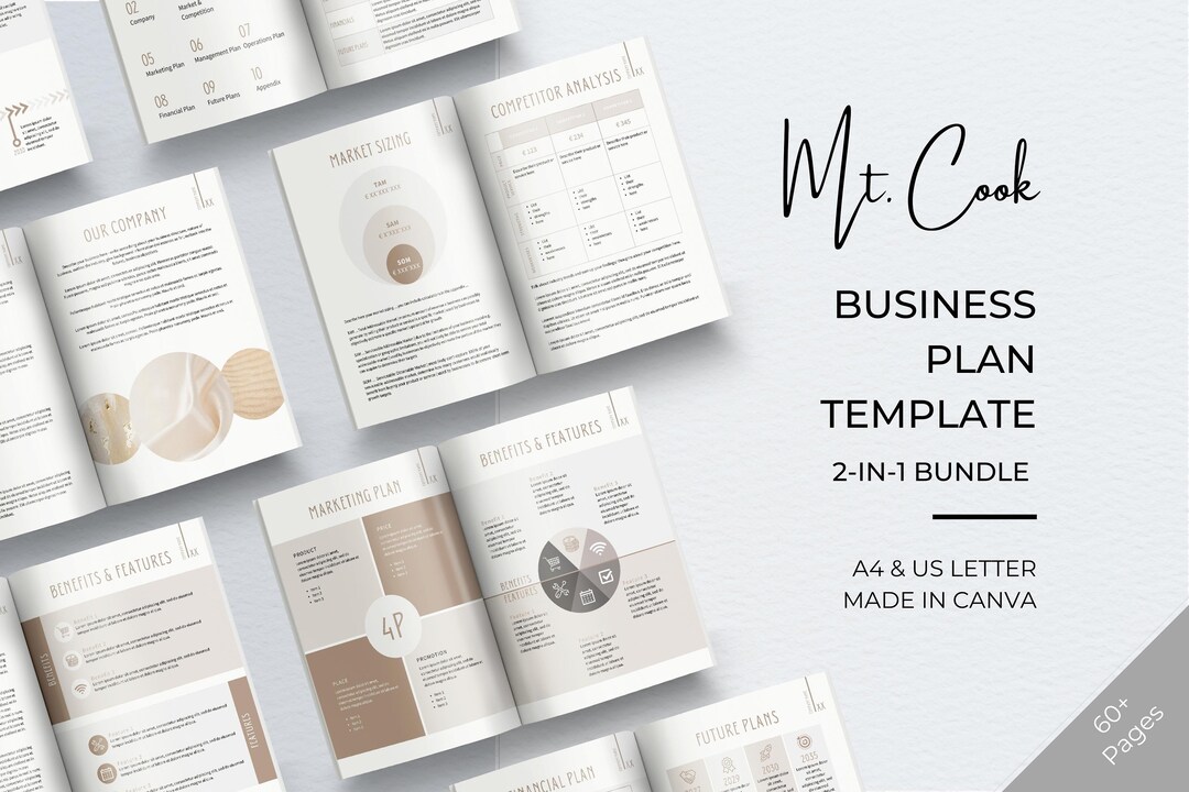 Business Plan Template, Professional Business Planner Proposal, Startup ...