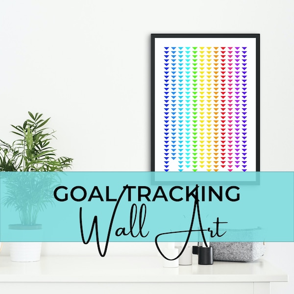 Goal Tracking Calendar Wall Art Printable | Goal Tracker | Yearly Goal Tracker | Fitness Goal Tracker | Sleep Tracker