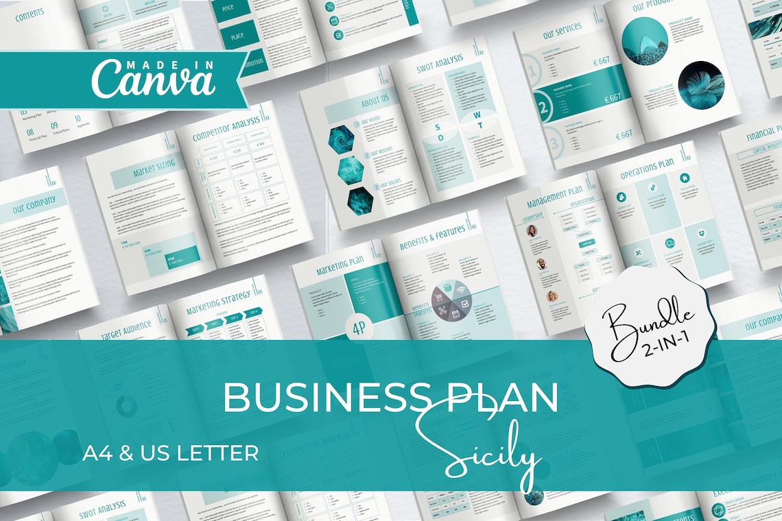 Business Plan Template, Professional Business Planner Proposal, Startup ...