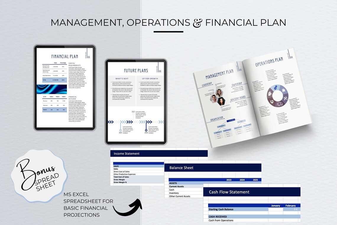 Business Plan Template Professional Business Planner - Etsy