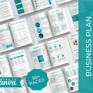 Business Plan Template, Professional Business Planner Proposal, Startup Workbook, Business Plan Analysis, Financial Projections, Side Hustle