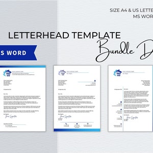 Paquete de plantillas de Word con membrete, membrete empresarial editable moderno, membrete para pequeñas empresas, plantilla de membrete profesional