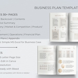 Business Plan Template, Professional Business Planner Proposal, Startup ...
