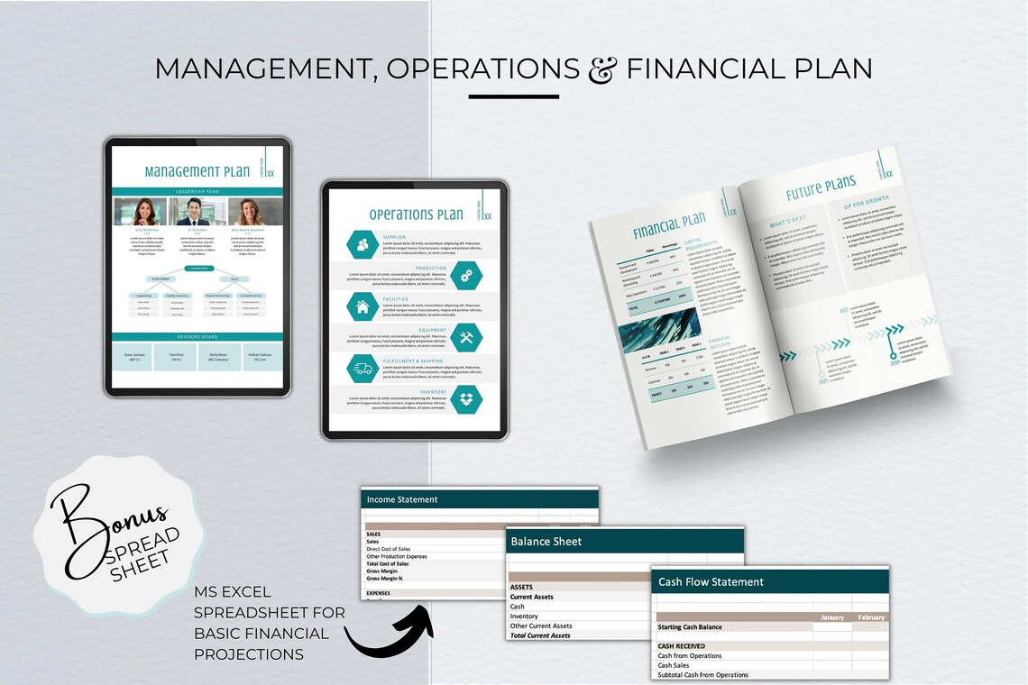 Business Plan Template, Professional Business Planner Proposal, Startup ...