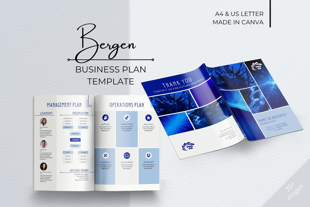 Editable Business Plan Template: Startup Workbook (canva, A4 & US ...
