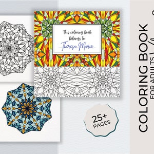 Adult Coloring Book, Stress Relieving Designs for Anxiety Reduction, Relaxation, Meditation & Mindfulness, Mandala Coloring Pages
