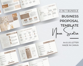 Business Proposal Canva Template, 70+ Pages, Project Management (Digital Download)