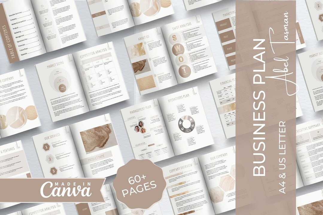 Business Plan Template, Professional Business Planner Proposal, Startup ...