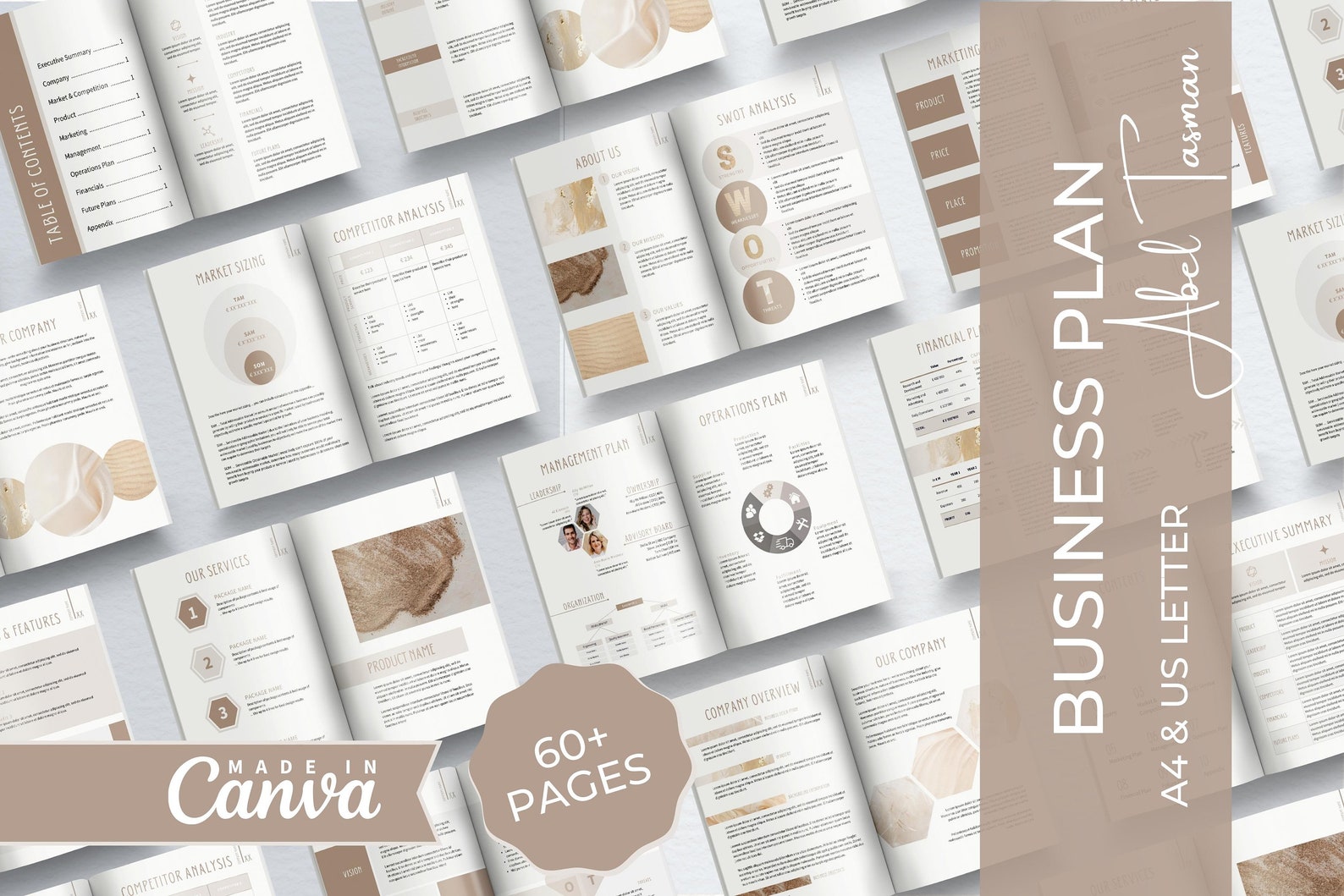 Business Plan Template, Professional Business Planner Proposal, Startup ...