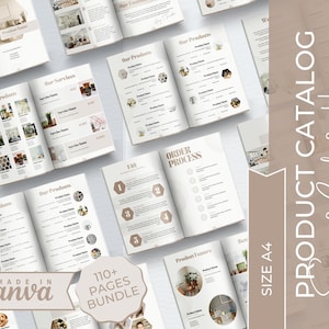 110+ Editable Product Catalog & Line Sheet Templates | Product Pricing Guide | Wholesale Product Catalogue | Company Intro | Canva Template
