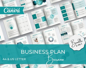 Business Plan Template, Professional Business Planner Proposal, Startup Workbook, Business Plan Analysis, Financial Projections, Side Hustle