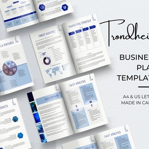 Business Plan Template, Professional Business Planner Proposal, Startup Workbook, Business Plan Analysis, Financial Projections, Side Hustle
