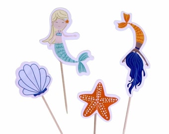 Mermaid and Sea toppers | Mermaid Festival| Fond de mer festival | Mermaid toppers | Mermaid Sea Party