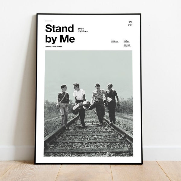 Stand by Me - Vintage Inspired Movie Prints - Minimalist Movie Poster - Retro-Modern Collage Poster - Printable Wall Art - Instant Download