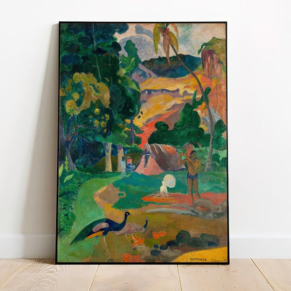 Paul Gauguin Poster, Landscape With Peacocks, Paul Gauguin Art, Wall Art Decor, Printable Art Prints, Modern Wall Art, Instant Download