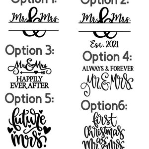 Mr. & Mrs. Custom Vinyl Decals!! Wedding!! Personalize Everything With Your Monogram!! Vinyl!! Decals!! Multiple Sizes!!