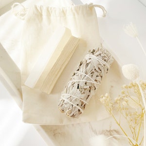 Sage Smudge Kit | Sage Bundle Kit | Smudging Kit | Energy Cleansing Kit | Palo Santo | Selenite Crystal | Energy Cleansing | Good Vibes Kit