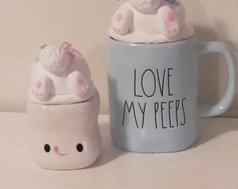 Bunny Butt Mug Toppers Only, Rae Dunn toppers, Marshmallow Mug topper, Easter Decoration, Tiered Tray Decor, Farmhouse Decor, Display Food