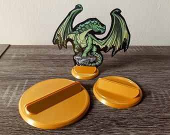 25mm Scale Larger Paper Miniature Bases ~ TTRPG Gaming Tokens