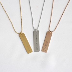 Personalized Necklace, Name Necklace, Men&#39;s Jewelry, Men&#39;s Necklace, Men&#39;s Gift, Father&#39;s Day, Godfather Gift